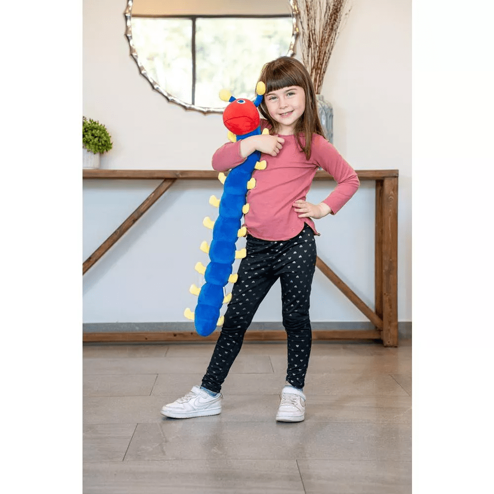 Schooled Weighted Plush Animal for Children, Calming Sensory Lap Stuffed Animal, Caterpillar