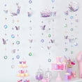 thumbnail image 7 of Cheerland Iridescent Lavender Butterfly Flower Garland,  Card Paper, 7pcs, 7 of 7