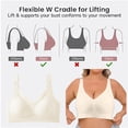thumbnail image 4 of Women's Adjustable Pull And Drop Large Size Underwear Women's Gathering Sports Bra Without Steel Rings Women Bra Push up Womens Padded Bras Womens Comfort Bras Womens Bras Underwire Pads for Sports, 4 of 6