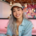 thumbnail image 3 of Dalix Salmon Nigiri Embroidered Sushi Cotton Dad Hat Baseball Cap Adjustable Womens in Khaki, 3 of 5