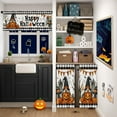 thumbnail image 2 of Halloween Gnome Kitchen Window Curtains and Valances Set 36 Inch, Pumpkin Buffalo Plaid Short Tier Curtain for Cafe Living Room Bathroom, Happy Halloween 3 Pieces Set Kitchen Decor, 2 of 6
