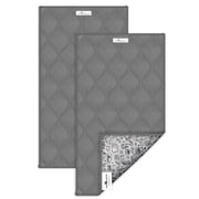 2ct 29x16” Paw Inspired Guinea Pig Cage Liner Pads | Washable Fleece Bedding , Pet Bed Mat for Guinea Pigs, Ferrets, Rabbits, Hamsters, Small Animals |Absorbent Pee Pad Waterproof Bottom (Gray)