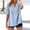 Light Blue, variant on Womens Boho Embroidered Button Down Tunic Top, Army Green, Short Roll Tab Sleeves, Plus Size Casual Lightweight Summer Beach Cover Up Blouse,Size 2XL