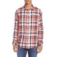 thumbnail image 2 of Scotch & Soda RED Orange Tartan Plaid Classic Fit Button Down Shirt, US Small, 2 of 6