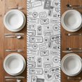thumbnail image 6 of Pink Love Table Runner - 48 Inch Long, Kitchen Dining Table Runner Dresser Scarves, Valentine's Day Postmark Mails Retro Gray Farmhouse Decor for Coffee Tables Wedding Party Banquet, 6 of 8
