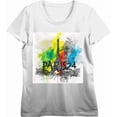 thumbnail image 4 of Eiffel Tower Women's Crew Neck Short Sleeve Crop Tee, 4 of 6