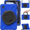 thumbnail image 2 of Case for Samsung Galaxy Tab A9 8.7 inch, 360 Degree Rotating Hand Grip Shockproof Cover with Shoulder Strap, Blue, 2 of 7