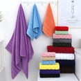 thumbnail image 3 of XmhyTop-A Juego de 6 toallas de algodón absorbentes y suaves para el baño, color verde, 3 of 5