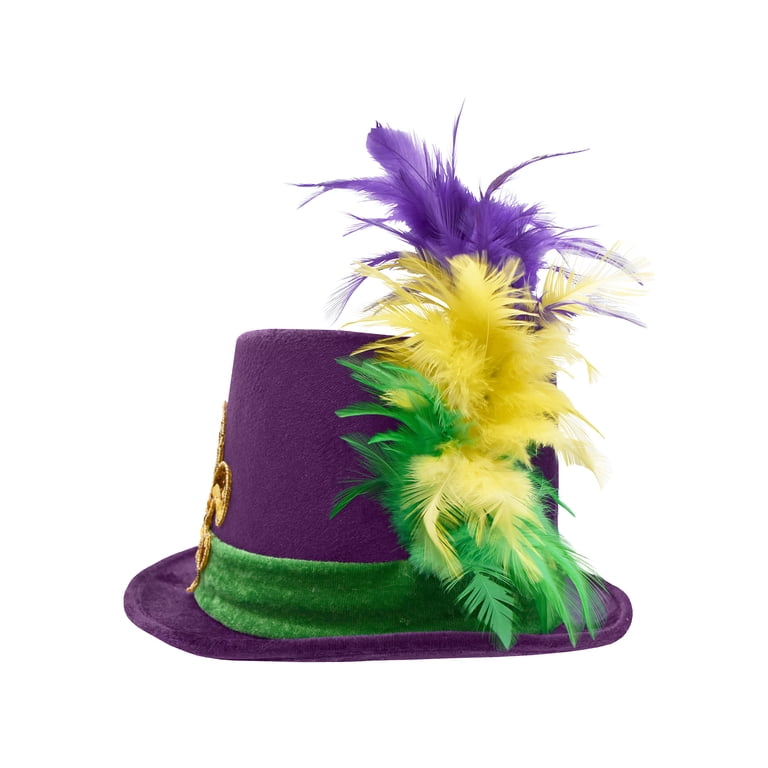Nicky Bigs Novelties Deluxe Purple Mardi Gras Top Hat Velvet  display picture 1