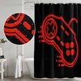 thumbnail image 5 of Red Game Controller Shower Curtain, Waterproof Shower Curtains for Bathroom, Modern Art Gaming Handheld Black Washable Fabric Bathtub Curtain Set Bath Decor with 12 Hooks 72"x78", 5 of 8