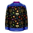 thumbnail image 4 of Hanukkah Dark Colors Ugly Sweater Hockey Jersey, 4 of 5