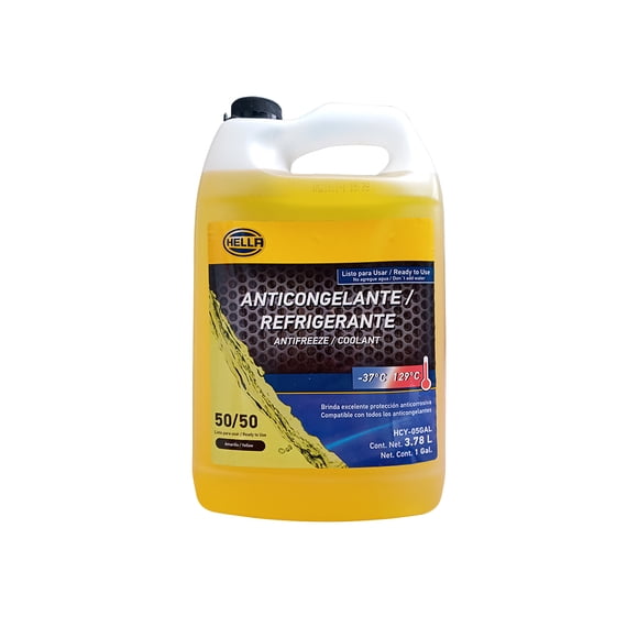 Anticongelante Hella 50% Amarillo 1Gl (3.78L) Listo Para Usar