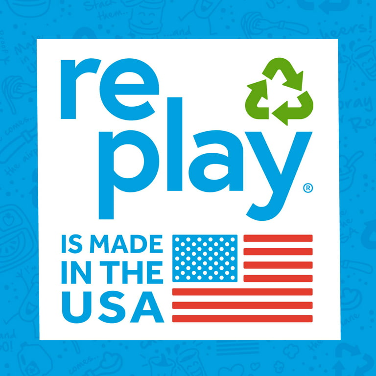 Re-Play Made in USA 3pk No Spill Sippy Cups for Baby, Toddler, and Chi