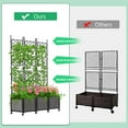 thumbnail image 7 of Slsy 63" H Planter Box Raised Garden Bed with Trellis & Wheels Standing Vertical Horticulture Planter Box for Vine Climbing Plants, Flowers, Herbs, 7 of 7