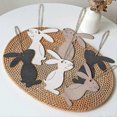 thumbnail image 4 of 6 Pieces Easter Wooden Bunny Decorations, Easter Bunny Pendant, Wooden Easter Decorations, Easter Wooden Ornaments, for Decoration and Gifts 26-27s, 4 of 5