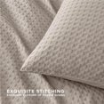 thumbnail image 6 of Degrees of Comfort Duvet Cover Queen - Waffle Weave Textured Soft 3 Pieces Bedding Comforter Cover with Pillowcase for All Season (No Comforter Included), Beige, Full/Queen, 6 of 16