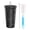 Black, variant on OIUR Glitter Tumbler with Brush Rhinestones Studded Tumbler Stainless Steel Insulated Bottle Sparkling Thermal Cup Birthday Gifts for Mom Wife
