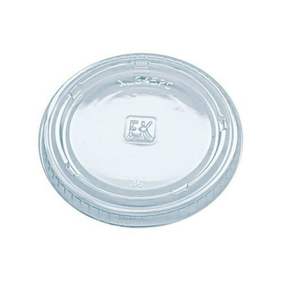 Portion Cup Lids Fits 3.25-5.5oz Cups, Clear, 2500/Carton