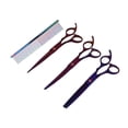 thumbnail image 2 of Juego de tijeras de aseo profesionales para mascotas pequeñas, de acero inoxidable, 5 uds., 7 pulgadas, 2 of 5
