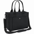 thumbnail image 3 of Fammart Large Canvas Tote Bag for Women with Zipper & Compartments, Crossbody Laptop Bags for Work College Travel, 3 of 8