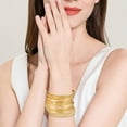 thumbnail image 2 of DESIGNICE 10Pcs Gold Bangles for Women Flexible Stacking Gold Bangle Bracelets Electroplating Jewelry for Women Gold, 2 of 7