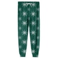 thumbnail image 7 of Wutalume Men's Drawstring Pocket Cuffed Casual Pants with Holiday Christmas Print, Warm Home Sleep Pants for Lounge and Leisure Time,Dark Green XL, 7 of 7