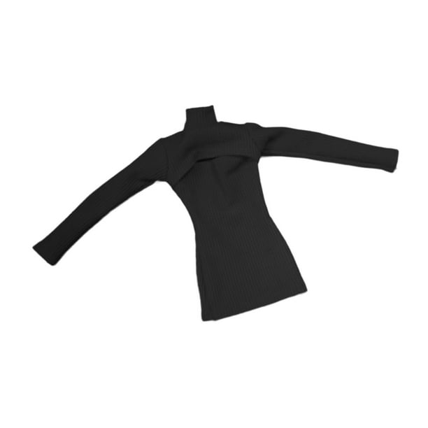 Miniatura de manga larga a escala 1:6 para cosplay, moda en miniatura, ropa de moda para Cofre hueco negro
