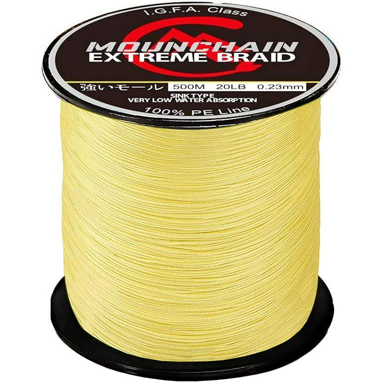 Braided Fishing Line, 4 or 8 Strands Abrasion Resistant Braided