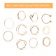 thumbnail image 2 of UPGRATOR 10Ud Anillos De Aleación Dorados Ajustables Para De Con Abierto, 2 of 7