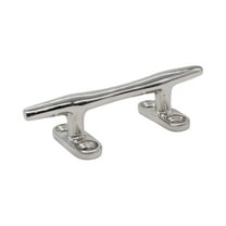 MARINE CITY Open Base Cleat, 316 Stainless Steel, Heavy Duty Mooring Cleat 4-Inch for Boats, Yachts, Marines Pack of 1
