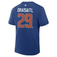thumbnail image 2 of Men's Fanatics Leon Draisaitl Royal Edmonton Oilers Authentic Stack Name & Number T-Shirt, 2 of 2