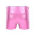 thumbnail image 2 of Zaldita Girls Shiny Metallic Dance Shorts Ballet Yoga Booty Shorts Gymnastic Tumbling Short Bottoms Pink 4, 2 of 4