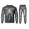 thumbnail image 4 of CONFREE Halloween Mens Sweatsuit 2 Peice Sets Lined Track Suit for Men Hallowmas Skeleton Graphic Sweatshirts Joggers Outfits Warm Fall Winter Tracksuits, 4 of 5