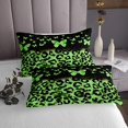 thumbnail image 3 of Erosebridal Ensemble de Couvre-Lit Chic Papillon Grand, Couette Imprimé Léopard Vert pour Filles, 3 Pcs, 3 of 5