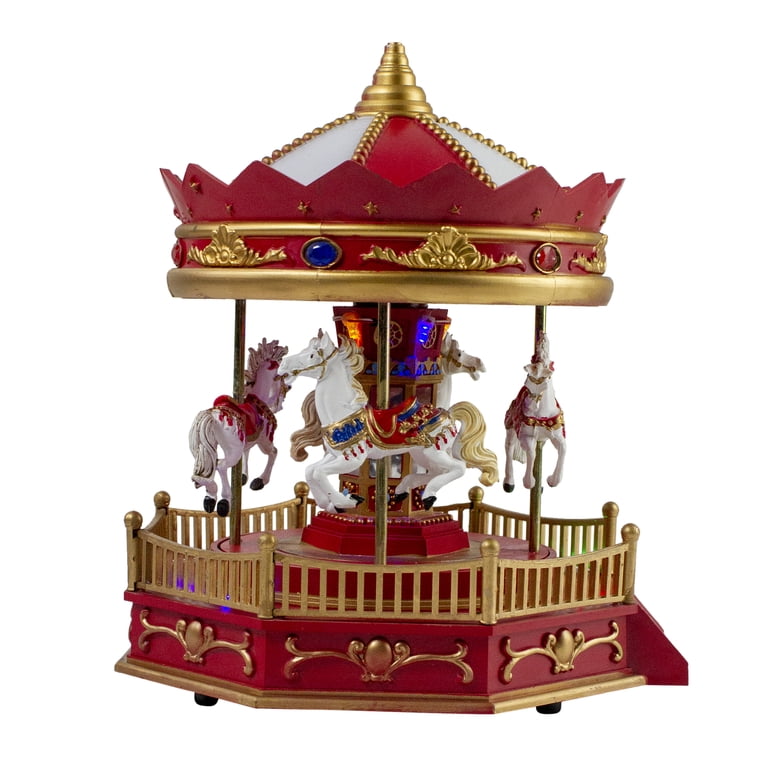 Northlight LED Lighted Animated and Musical Carousel Christmas