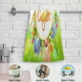 thumbnail image 4 of Happy Easter Theme Hand Towels 2 PCS, Cartoon Egg Rabbit Kitchen Towel Ultra Soft and Highly Absorbent,Decorative Fingertip Face Towel for Bathroom Hotel, 28.3"x14.4", 4 of 4