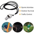 thumbnail image 3 of Whistles Sports, Referee Whistle, Stainless Steel Whistle with Lanyard, Loud Crisp Sound Whistles, 3 of 5