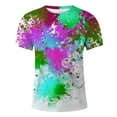 thumbnail image 2 of T-Shirts For Men Tie-Dye Short Sleeved Crew Neck T Shirt Fashion Versatile Pullover Tshirt, 2 of 3