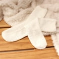 thumbnail image 3 of BambooMN Men's Feather Light Fuzzy Socks With Non-Slip Grips - White - M/L - 4 Pairs, 3 of 6