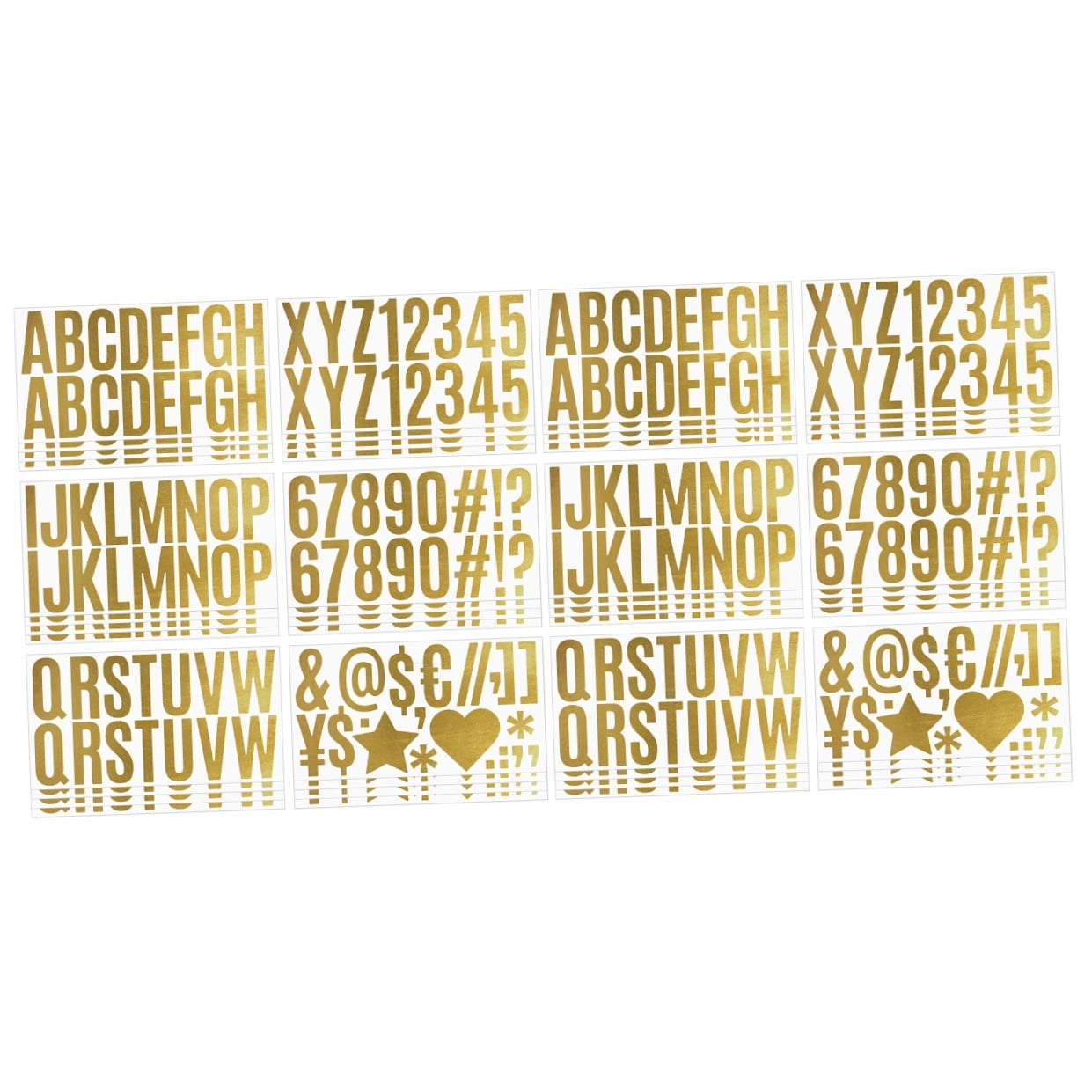 NUOLUX  Self-Adhesive Golden Alphabet and Number Stickers for Crafts