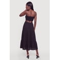 thumbnail image 3 of Women's Smocked Cutout Strapless Tiered Maxi Dress, 3 of 3