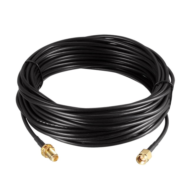 Cable de extensión SMA Uxcell SMA macho a SMA hembra Antena RF Coaxial RG174 33 pies tono dorado