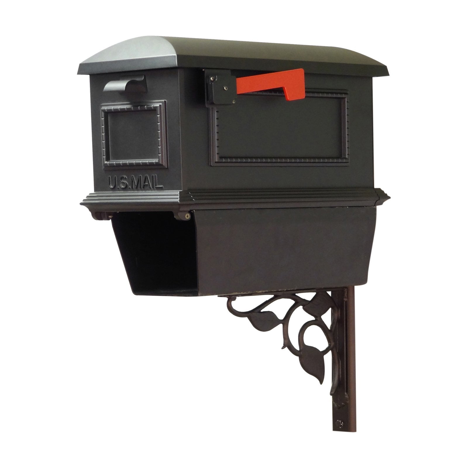 Special Lite Products Traditional Curbside Mailbox with Newspaper Tube
