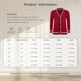 thumbnail image 7 of Haitryli Kids Boys Girls Cardigan Knitted Sweater Long Sleeve Striped Trim School Uniform Tops Coat Outerwear Red 5-6, 7 of 7