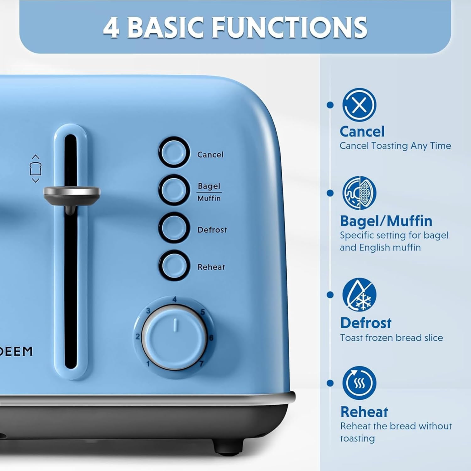 DT620 2-Slice Toaster, Extra Wide Slots, Retro Stainless Steel with High Lift Lever, Bagel and Muffin Function, Removal Crumb Tray, 7-Shade Settings,Mellow Yellow