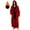 Wine Red, variant on Long Robes for Men with Hood & Pockets,Soft Plush Full Length Hooded Bathrobe Winter Warm Fleece Sleepwear Shawl Collar Housecoat ,Size M-XXL & Wine Red