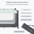 thumbnail image 3 of Dream on Me Zodiak Portable Playard with Carry Bag & Shoulder Strap, Grey/Green, Unisex, 3 of 16