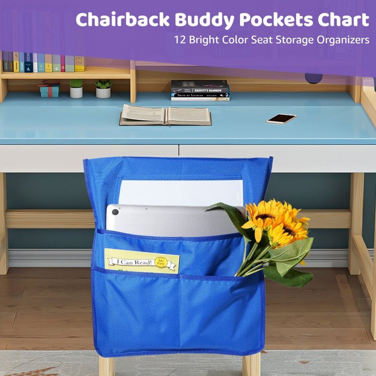 Chair Back Pocket School Seat Chair Storage Bag 6 Pockets