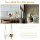 thumbnail image 3 of GOOHOCHY 1pc Canasta colgante a mano Macrame Macrame Soporte de planta Cesta de flores decorativas, 3 of 8