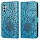 thumbnail image 1 of Funda tipo cartera con girasol grabado para Samsung A34 5g, multifuncional, elegante y con protección total., 1 of 5